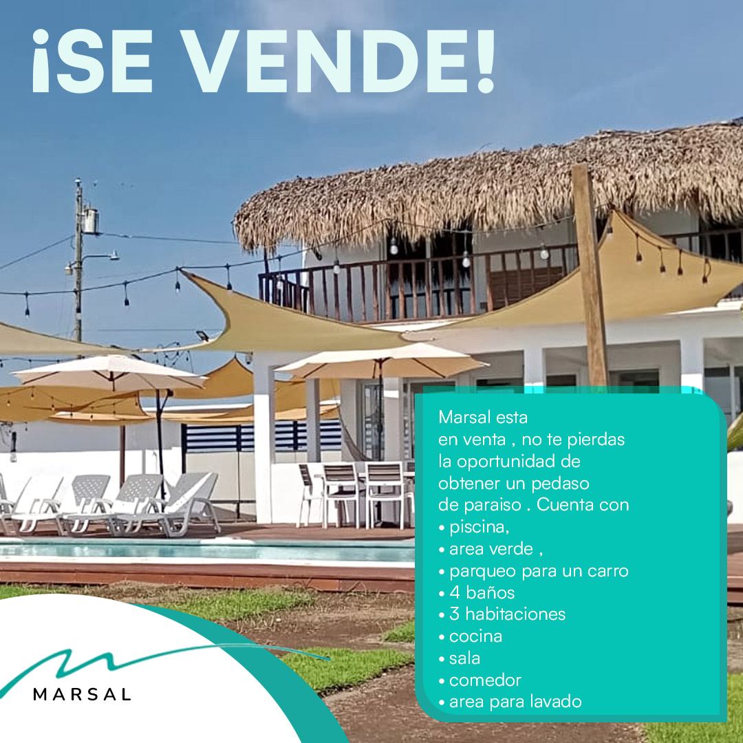 Vendo linda casa frente a la playa con piscina privada